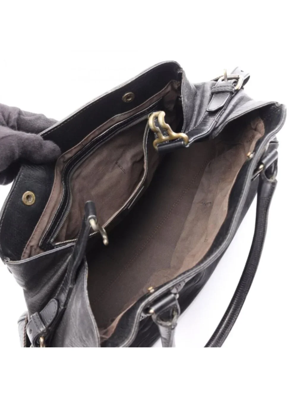 Fendi Handbag Etonico Black Leather